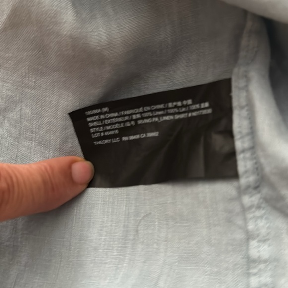THEORY Summer Linen Irving Shirt - Picture 7 of 9